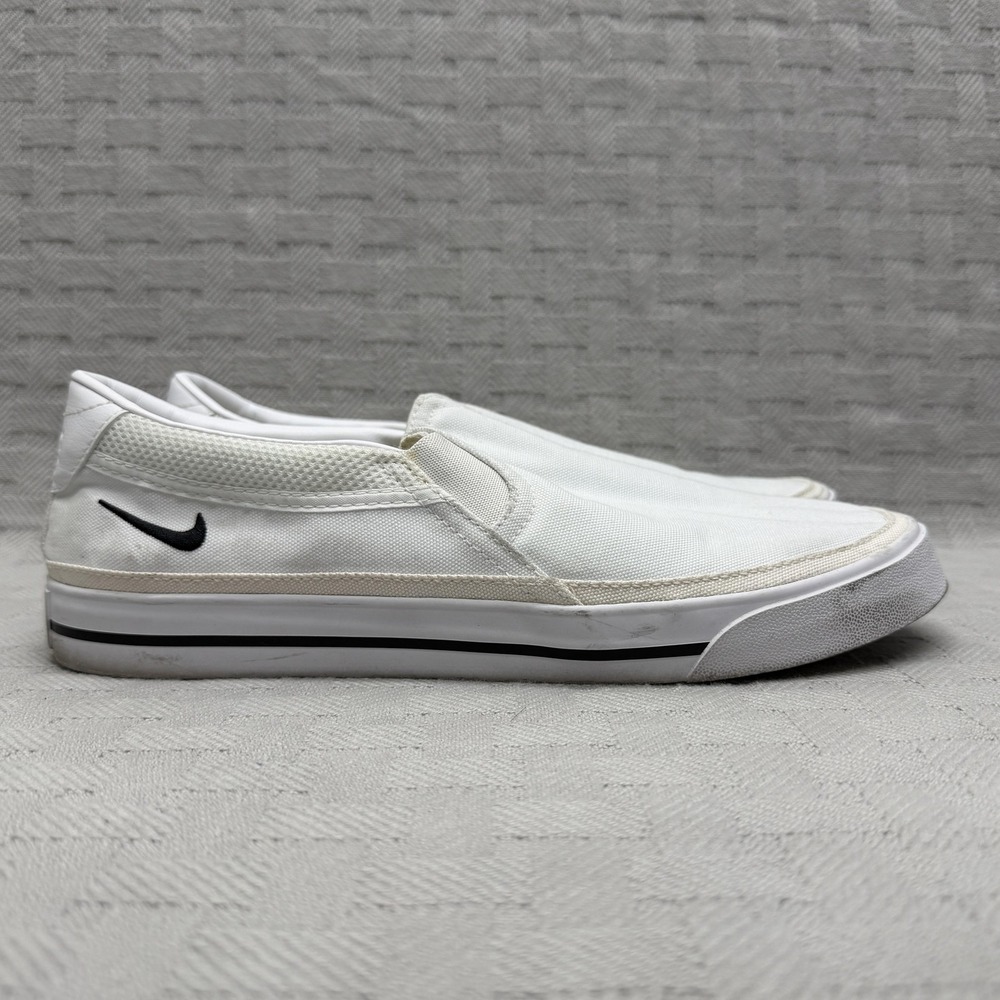 Nike Court Legacy Slip-On Womens Size 11‎ White CW6540-100